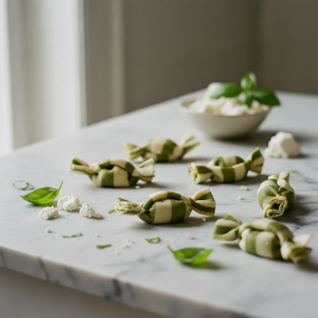 Les Berlingots, plat signature d'Anne-Sophie Pic, peuvent s'adapter en version maison