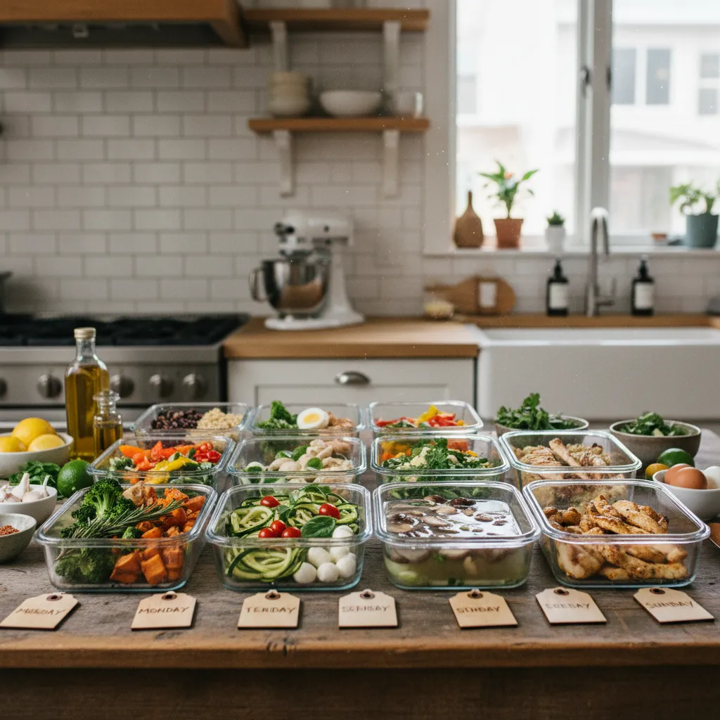 Organiser sa liste de courses par rayon pour un menu de la semaine d'inspiration gastronomique