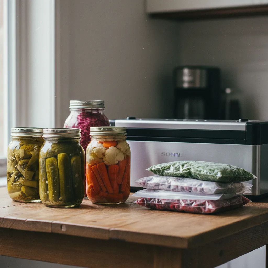 Lactofermentation, mise sous vide et congélation prolongent la durée de vie des aliments de plusieurs mois