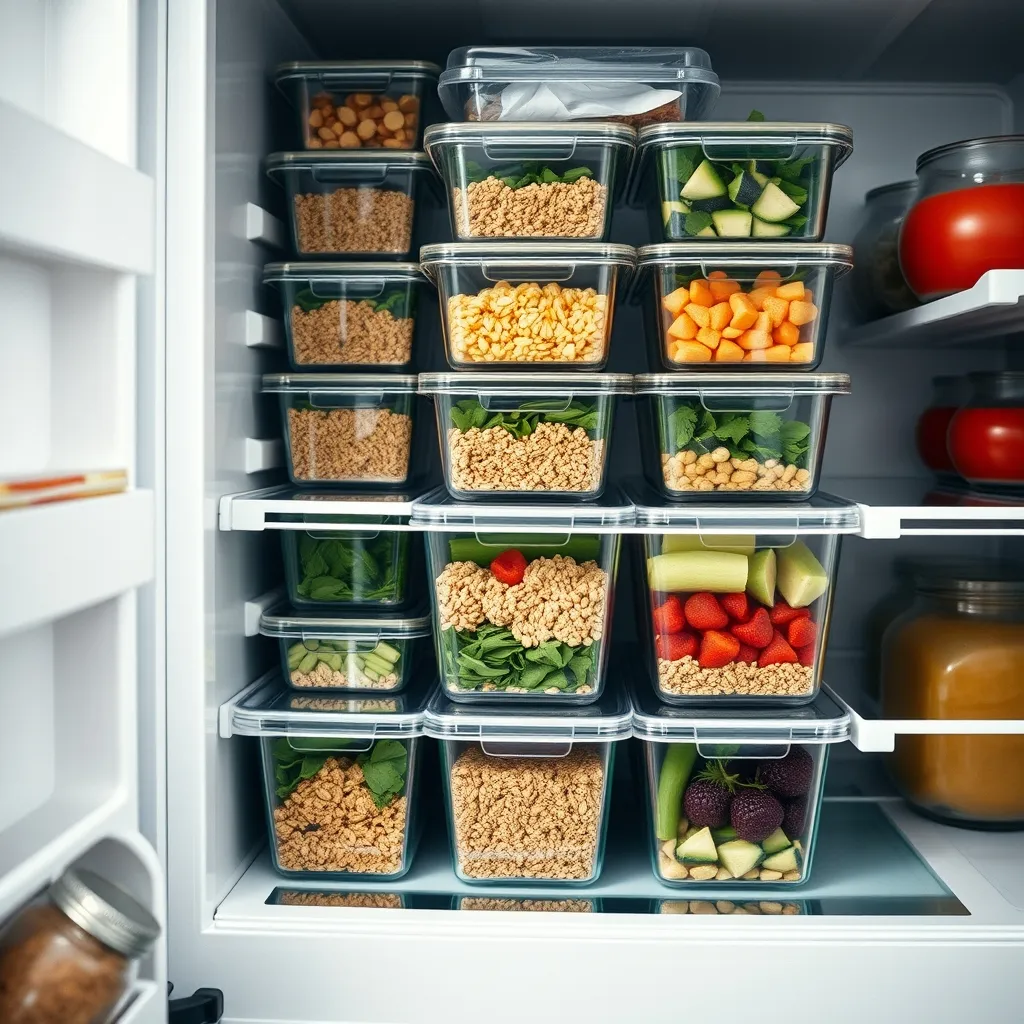 Le batch cooking permet de stocker les repas de la semaine au réfrigérateur en portions prêtes à réchauffer