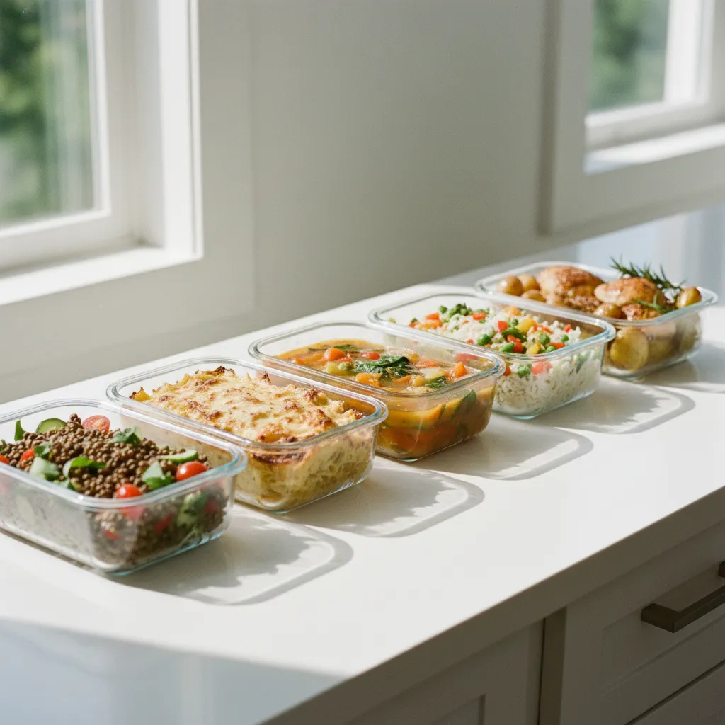 Le batch cooking permet de préparer cinq jours de repas économiques en une seule session