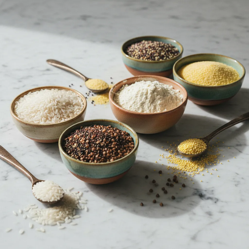 Riz, quinoa, sarrasin, pois chiche : les céréales et farines sans gluten à connaître