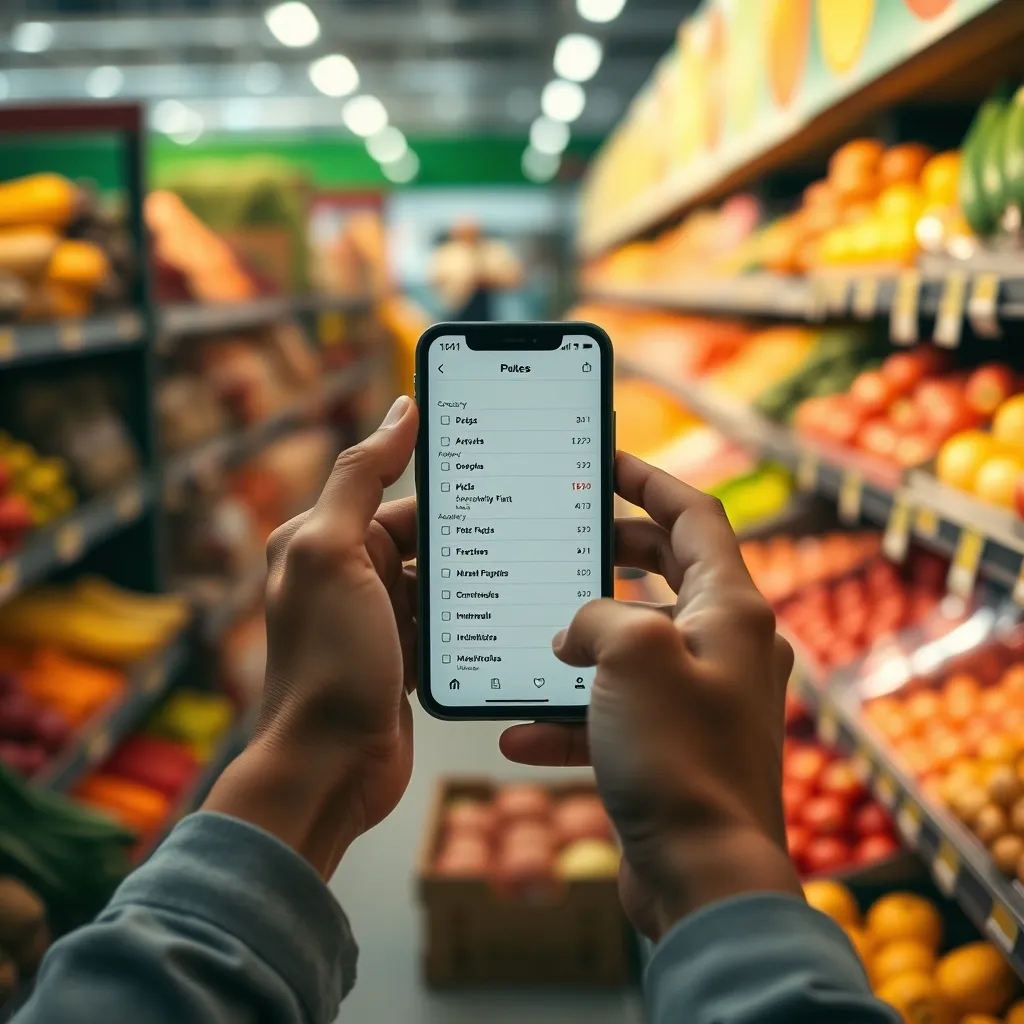 La liste de courses générée automatiquement par l'app évite les achats impulsifs en magasin