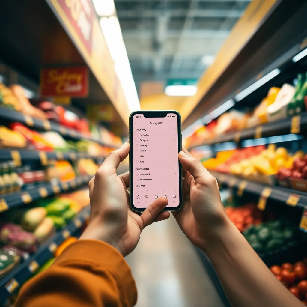 La liste de courses générée automatiquement facilite le passage en magasin