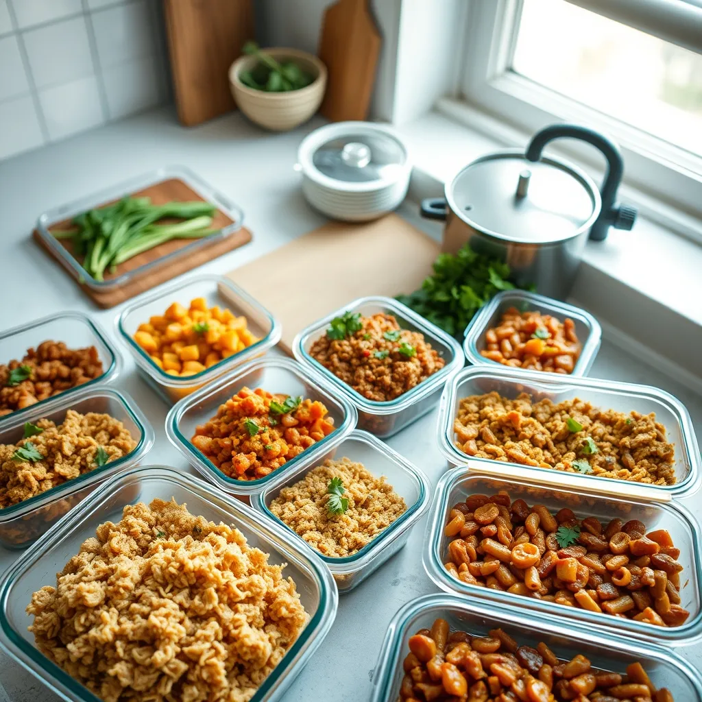 Le batch cooking dominical permet de préparer les repas de la semaine en trois heures