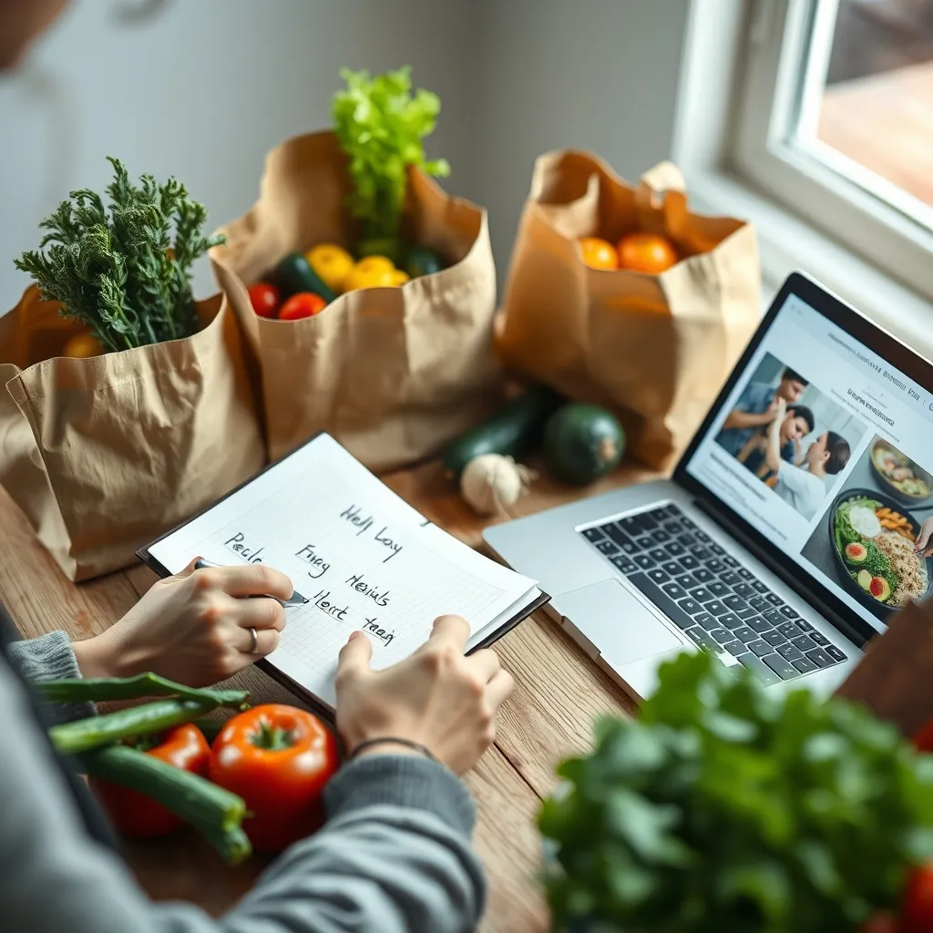 La planification du menu et de la liste de courses est la première étape du batch cooking réussi