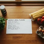 Planning repas semaine famille : organisation, listes et templates
