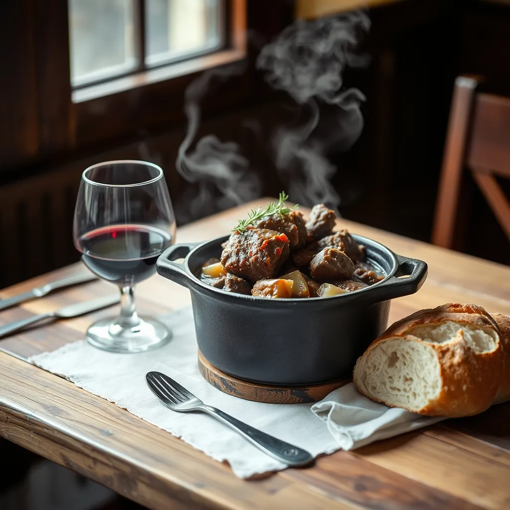 Un bœuf bourguignon mijoté, plat idéal pour recevoir sans stress