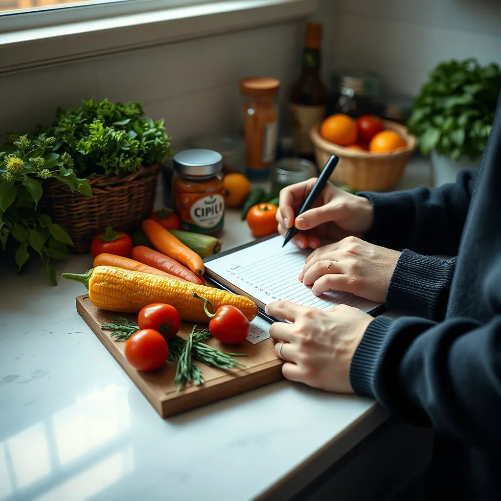 Préparer sa liste de courses deux jours avant le dîner évite le stress de dernière minute