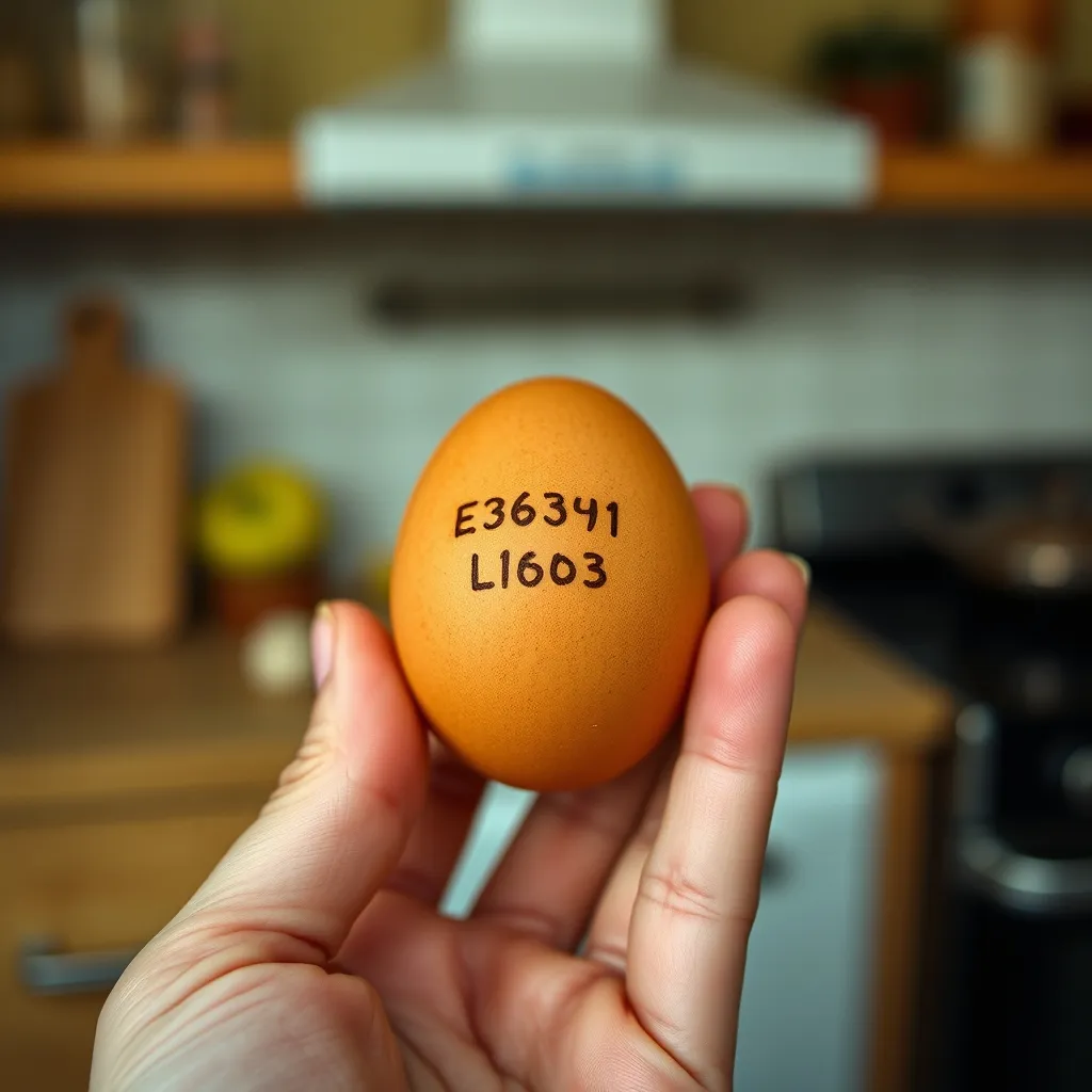Le code imprimé sur la coquille indique le mode d'élevage et la traçabilité de l'œuf