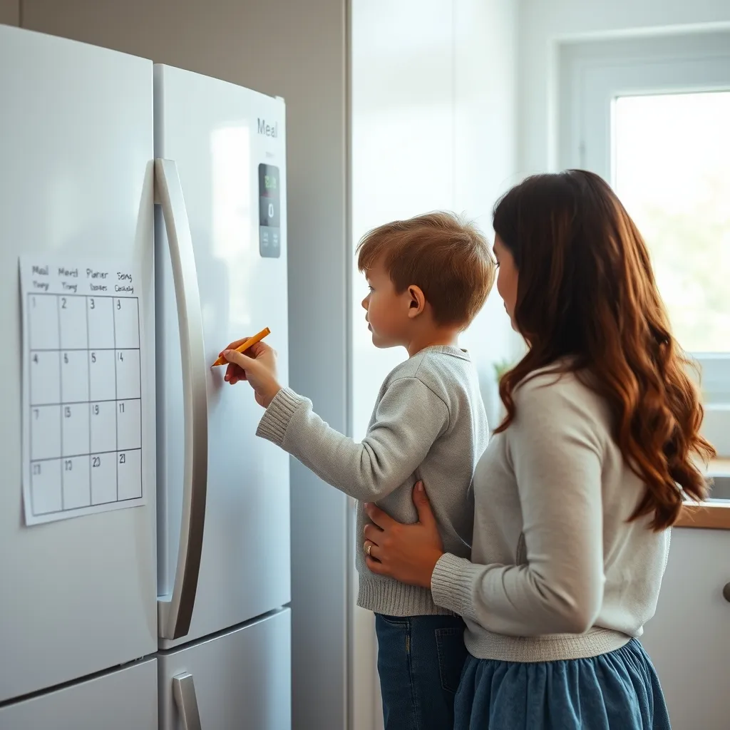 Planifier les repas avec les enfants facilite l'adhésion de toute la famille