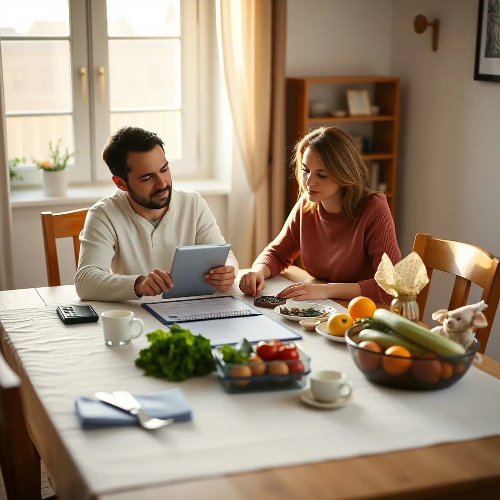 Planifier les repas de la semaine à deux est la première étape d'une liste de courses efficace