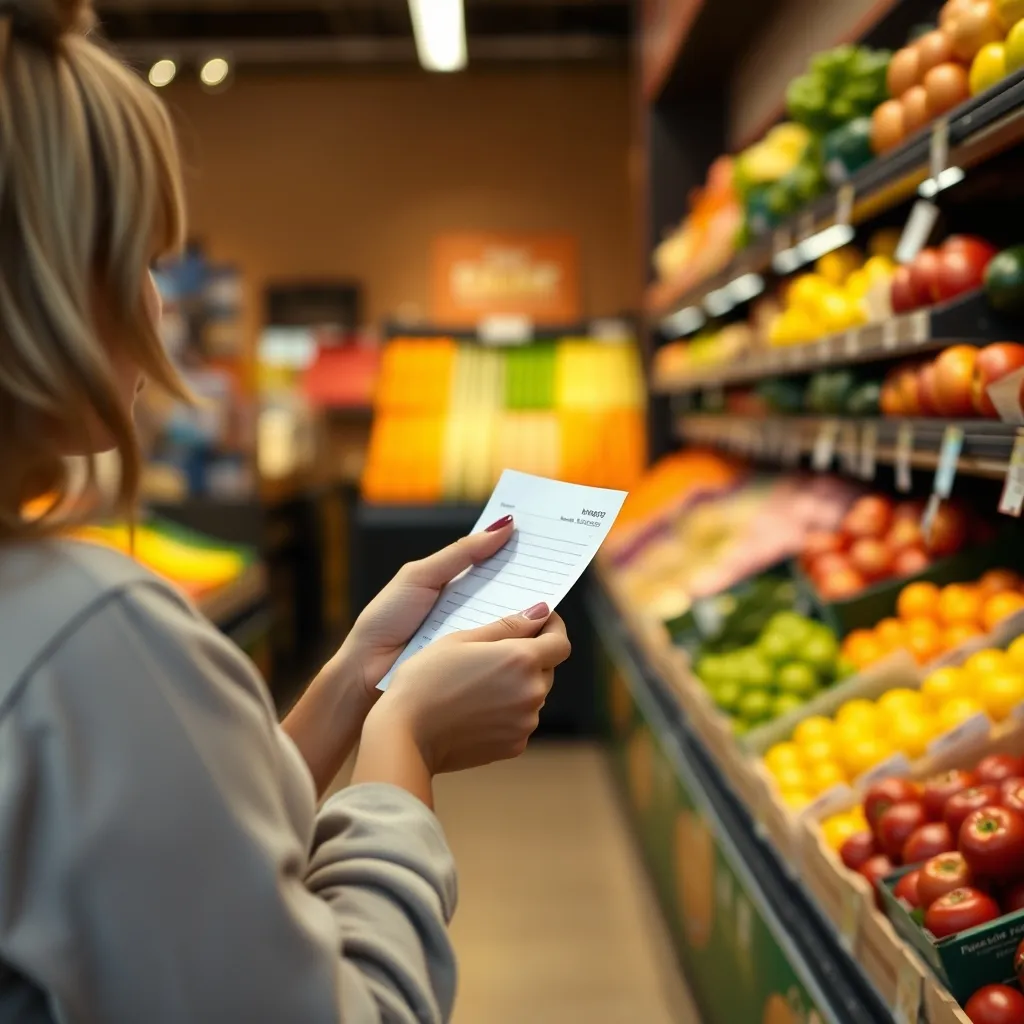 Cocher sa liste de courses au fur et à mesure en magasin pour ne rien oublier