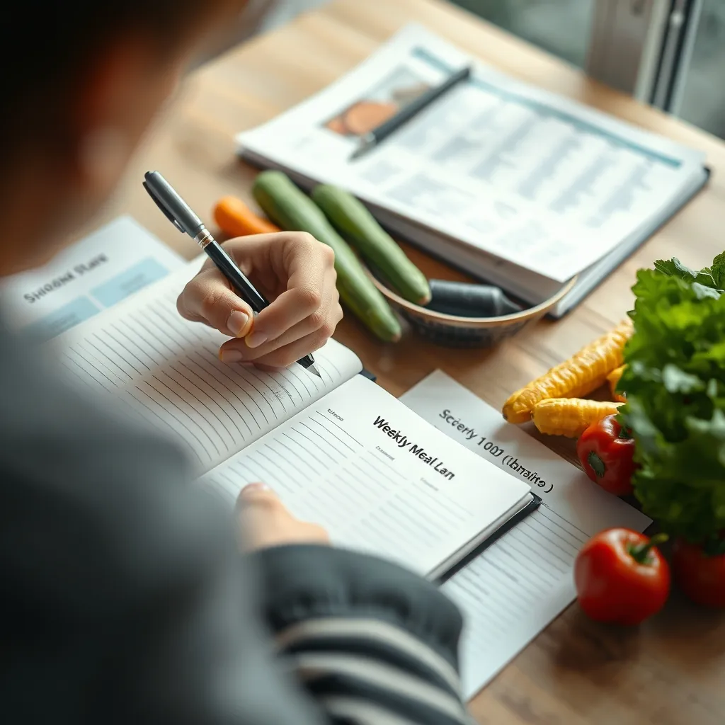 La planification du menu batch cooking sur papier reste la méthode préférée des débutants