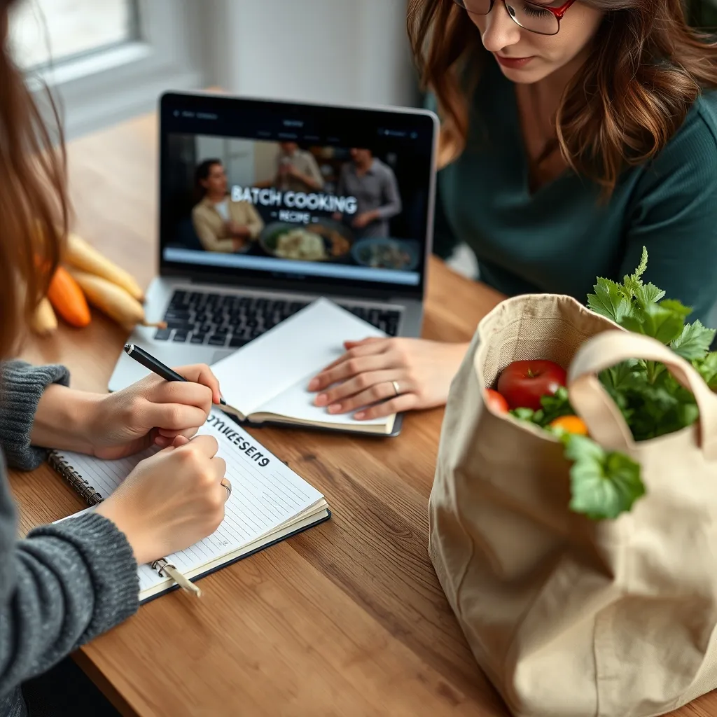 Planifier ses menus batch cooking à l'avance est la clé d'une semaine organisée