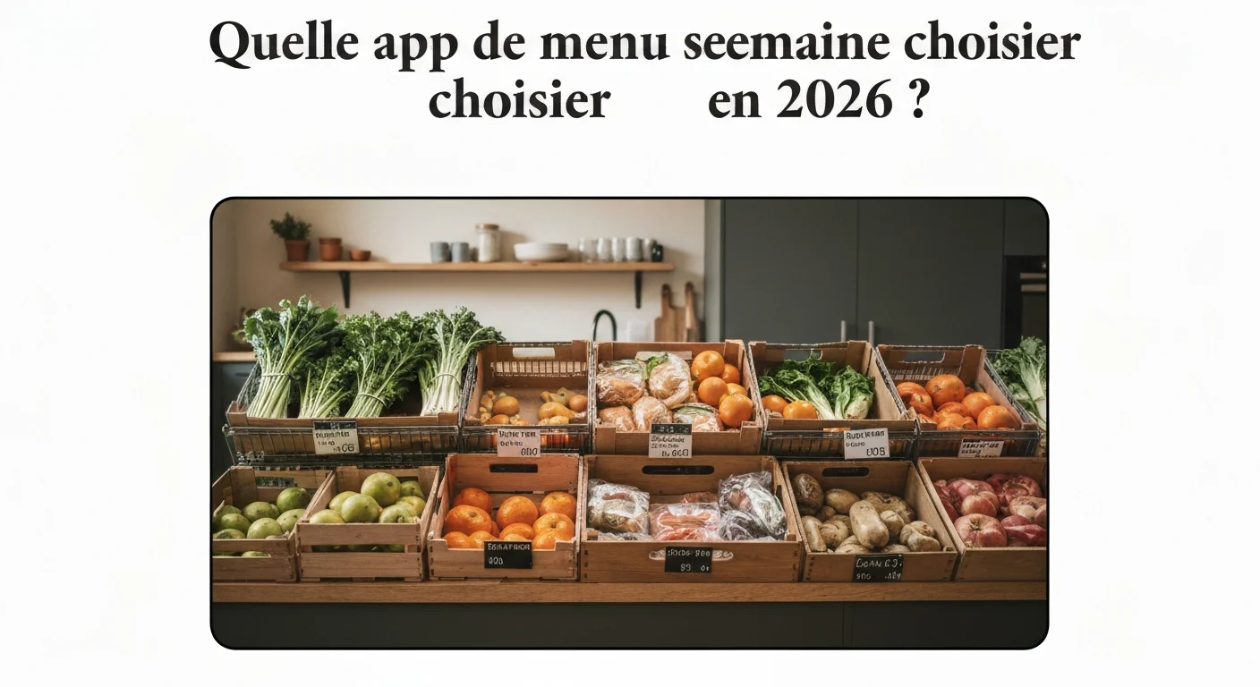 Quelle app de menu semaine choisir en 2026 ?