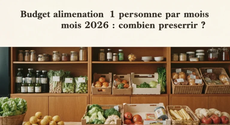 Budget alimentation 1 personne par mois 2026 : combien prévoir ?