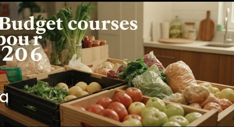 Budget courses pour 3 personnes par mois 2026 : famille avec 1 enfant