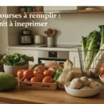 Liste de courses à remplir : modèle prêt à imprimer