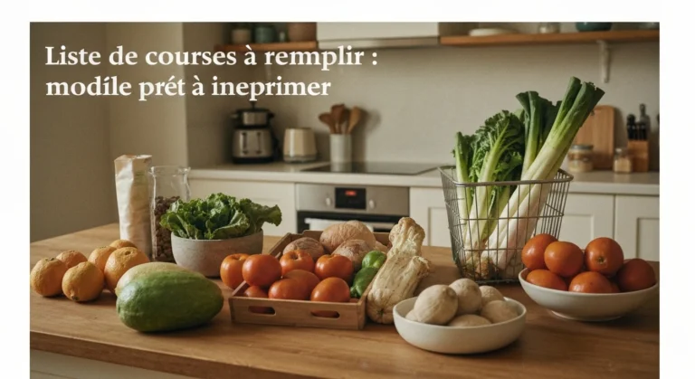 Liste de courses à remplir : modèle prêt à imprimer