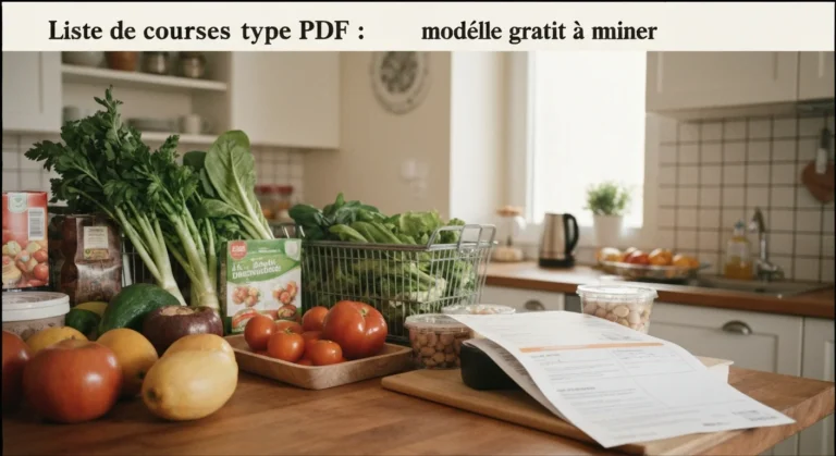Liste de courses type PDF : modèle gratuit à imprimer
