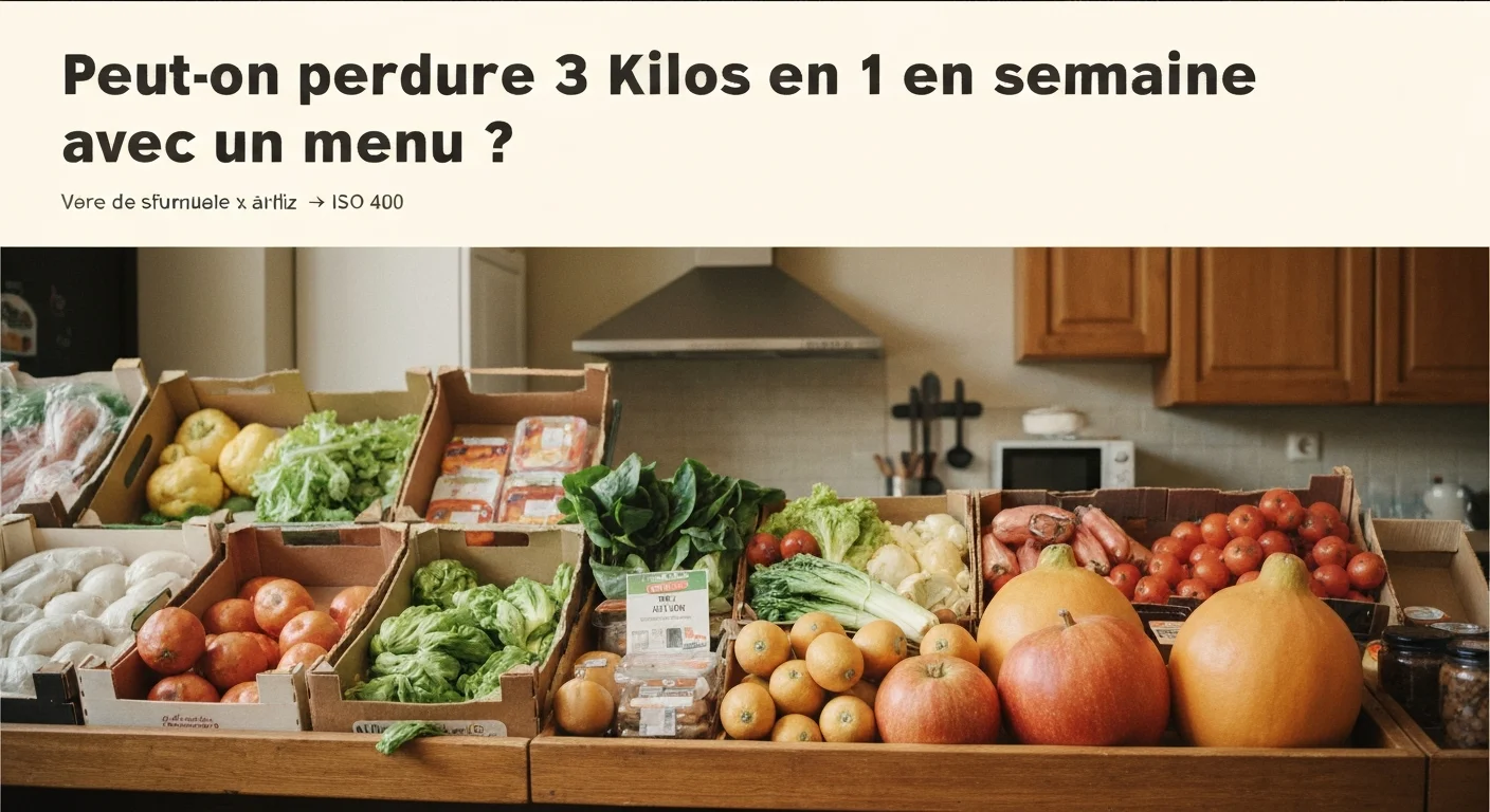 Peut-on perdre 3 kilos en 1 semaine avec un menu ?