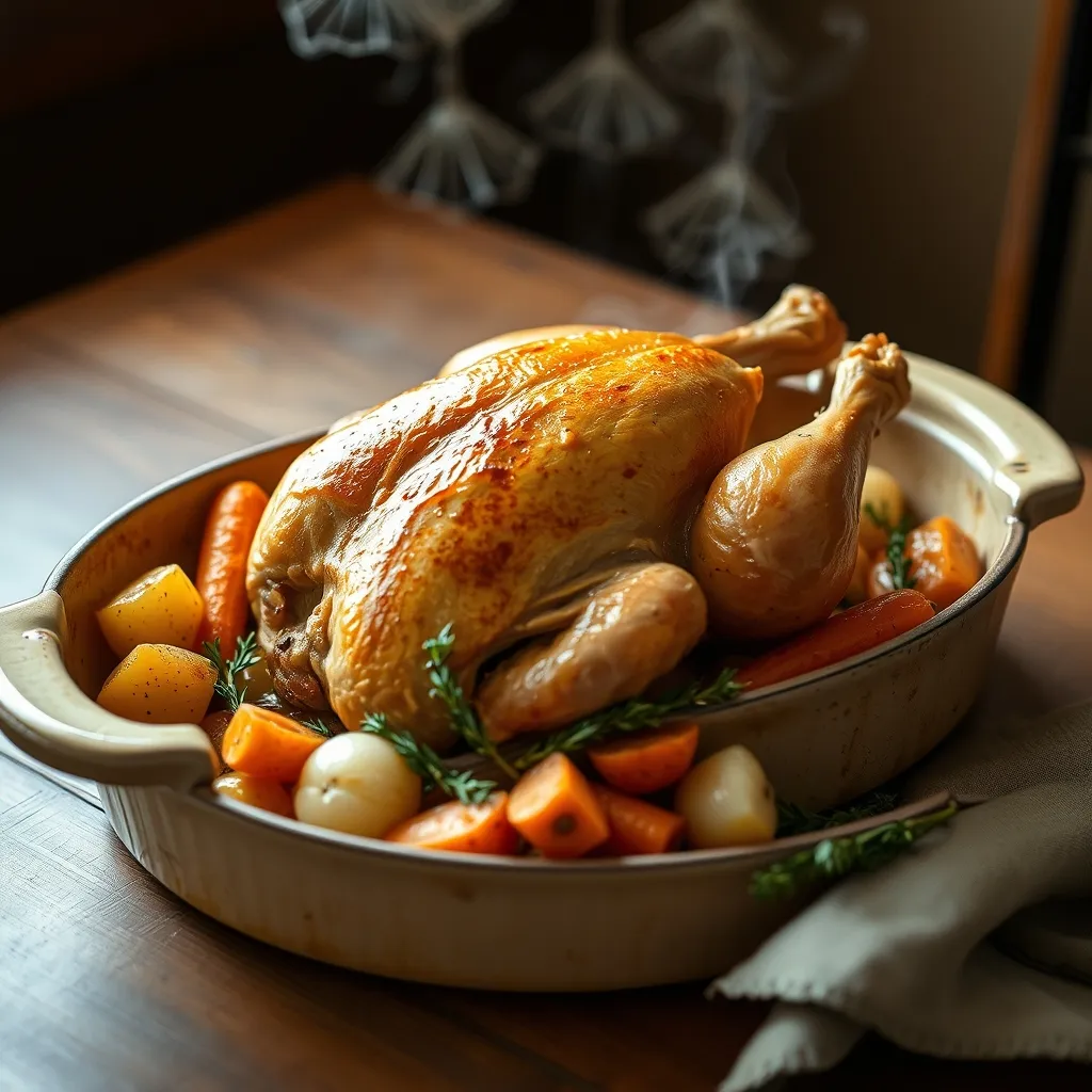 Le poulet rôti aux légumes de saison, un classique du dimanche en famille