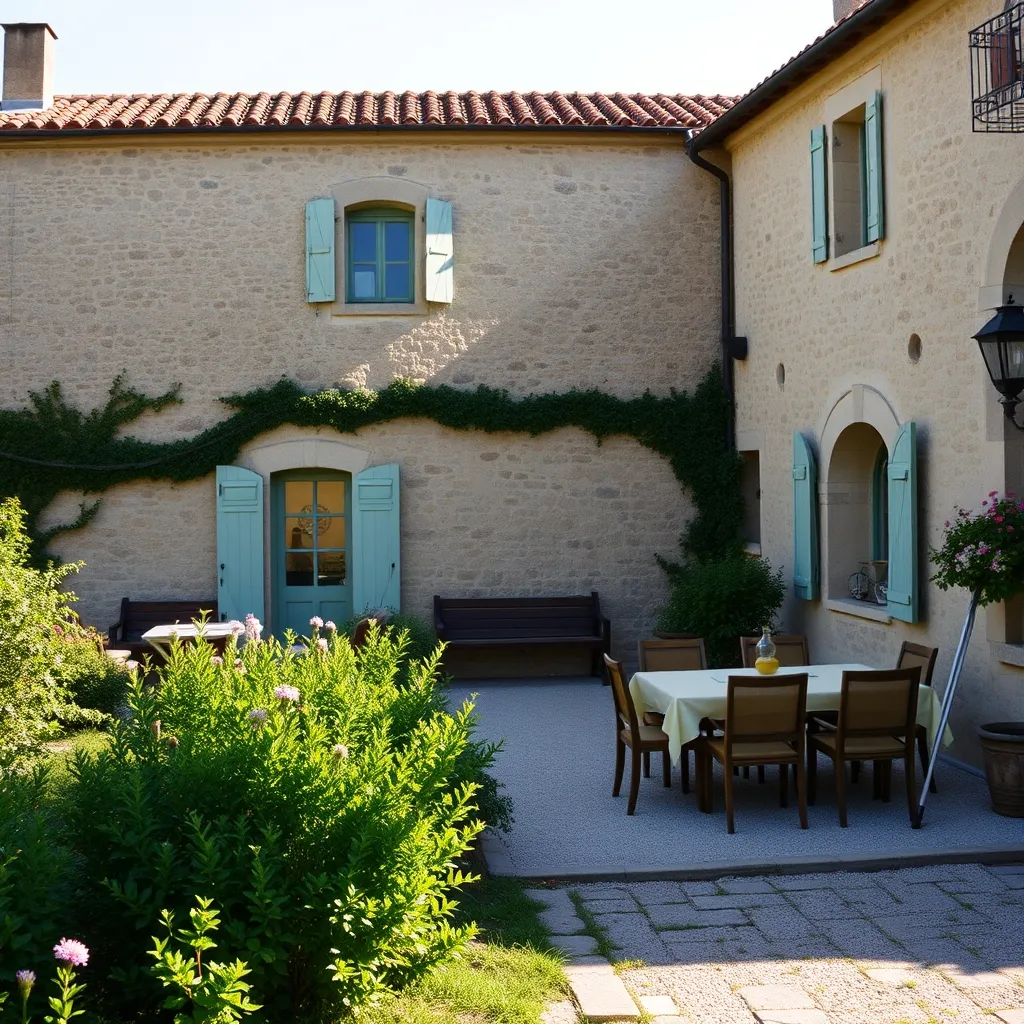Une maison de campagne du sud-ouest, typique des décors du tournage