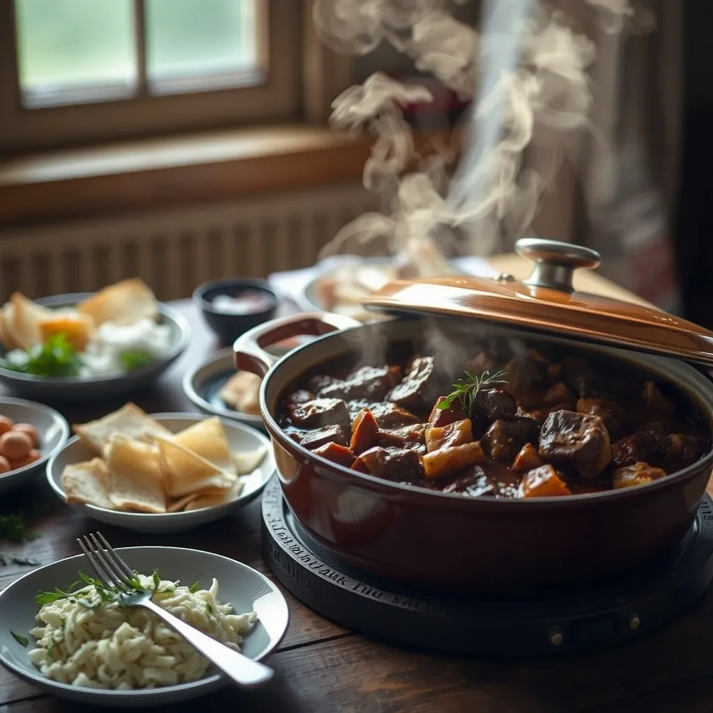 Les plats mijotés comme le bœuf bourguignon sont parfaits pour servir une grande tablée