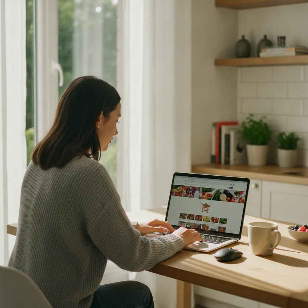 Commander ses courses en ligne depuis la cuisine, un rituel hebdomadaire pour de nombreux foyers