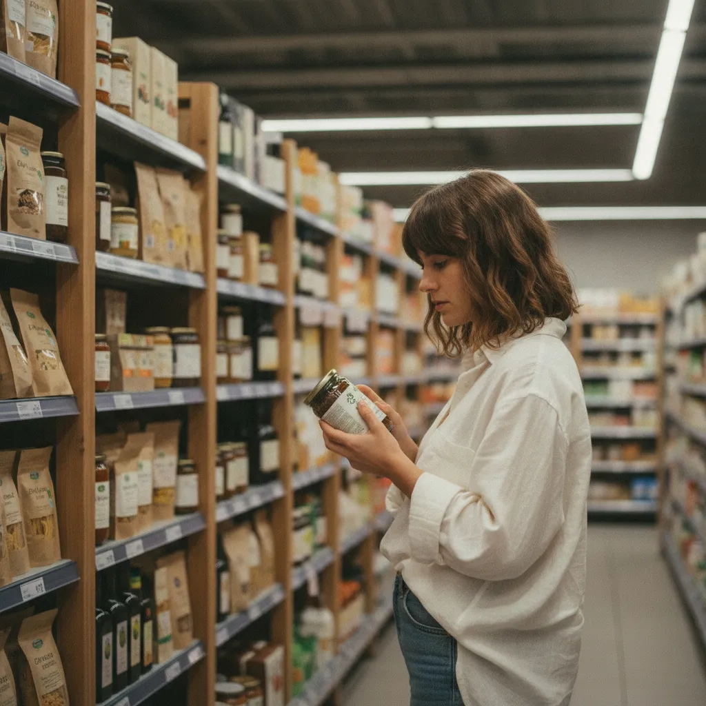Comparer les étiquettes et les prix au kilo reste le réflexe numéro un pour des courses bio maîtrisées