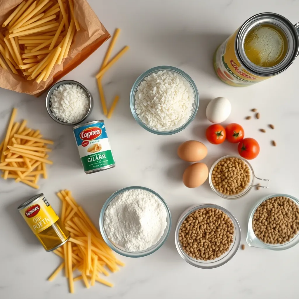 Les produits de base de l'épicerie sèche forment le socle de toute liste de courses type