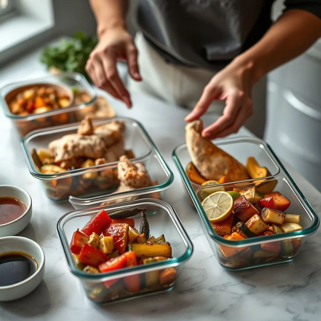Assemblage et portionnement des repas dans des contenants compartimentés
