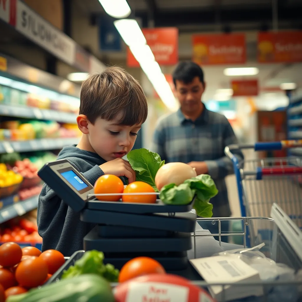 Peser les légumes au supermarché : une mission qui développe l'autonomie dès 8 ans