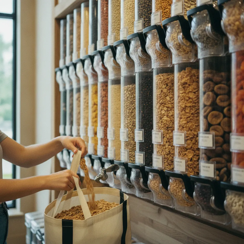 Le rayon vrac permet d'économiser jusqu'à 20 % sur l'épicerie sèche