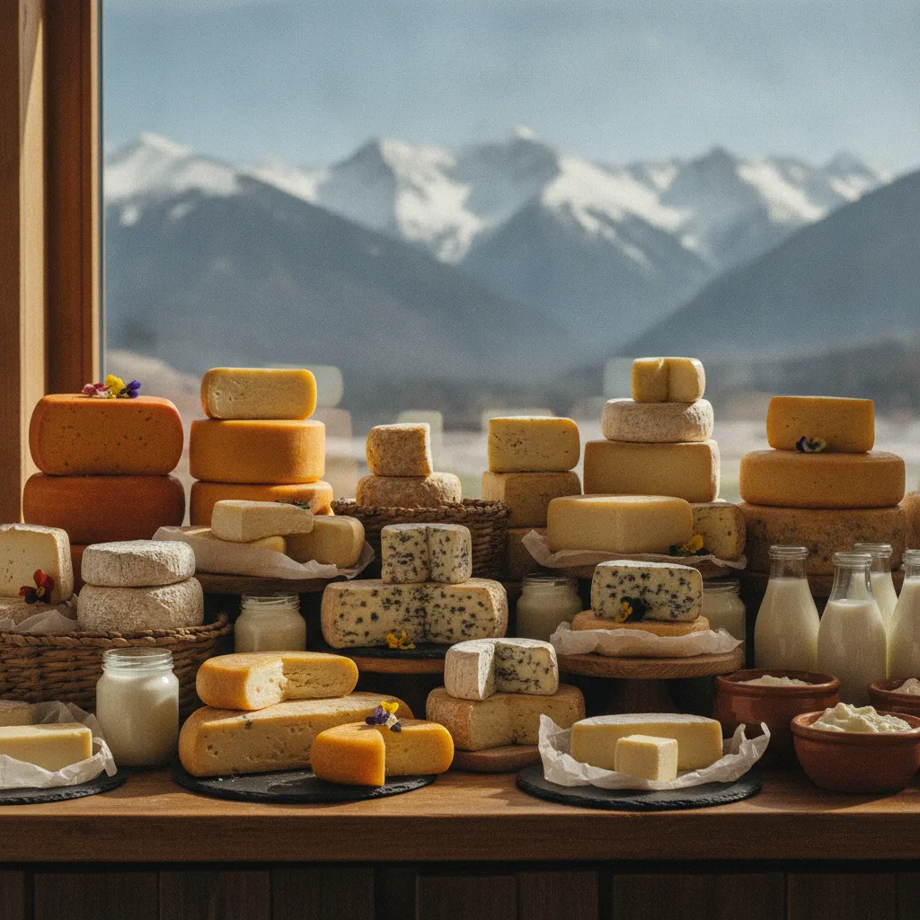 Sélection de fromages bio et locaux dans une épicerie annécienne