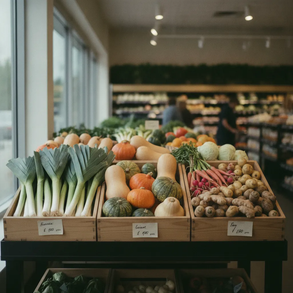 Les légumes de saison locaux sont souvent les produits les plus abordables en magasin bio