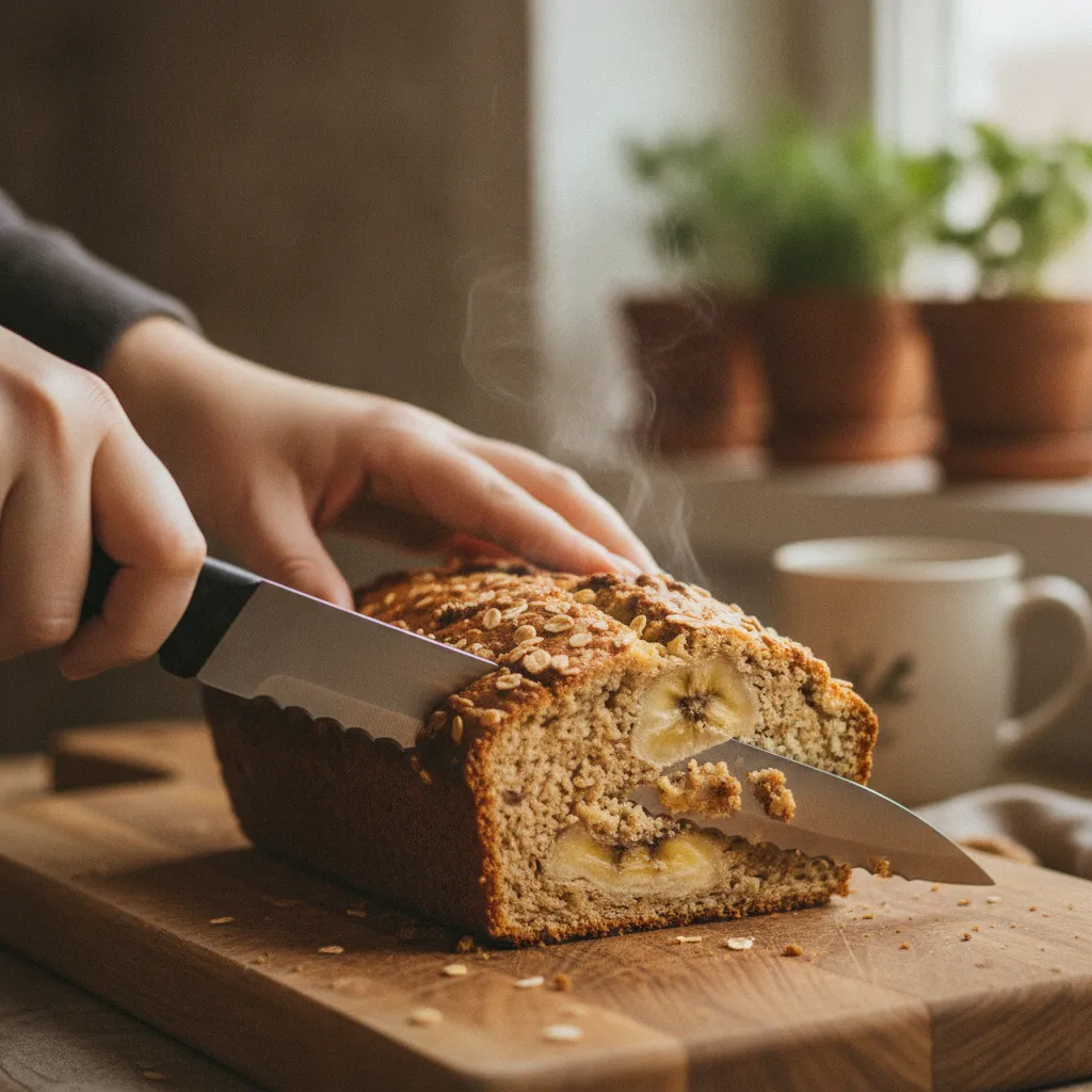 Banana bread healthy aux flocons d'avoine, moelleux et protéiné