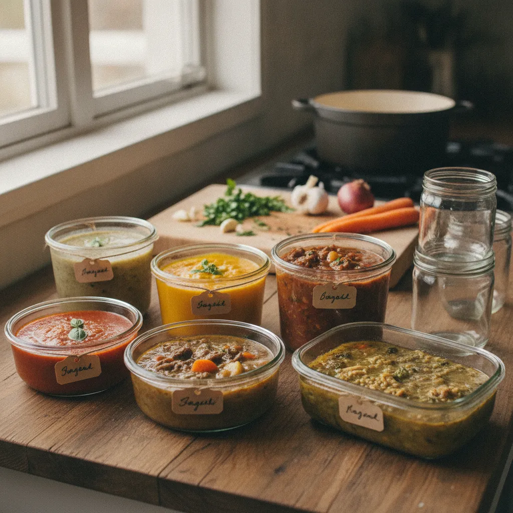 Le batch cooking dominical permet de préparer plusieurs recettes hivernales healthy en une seule session