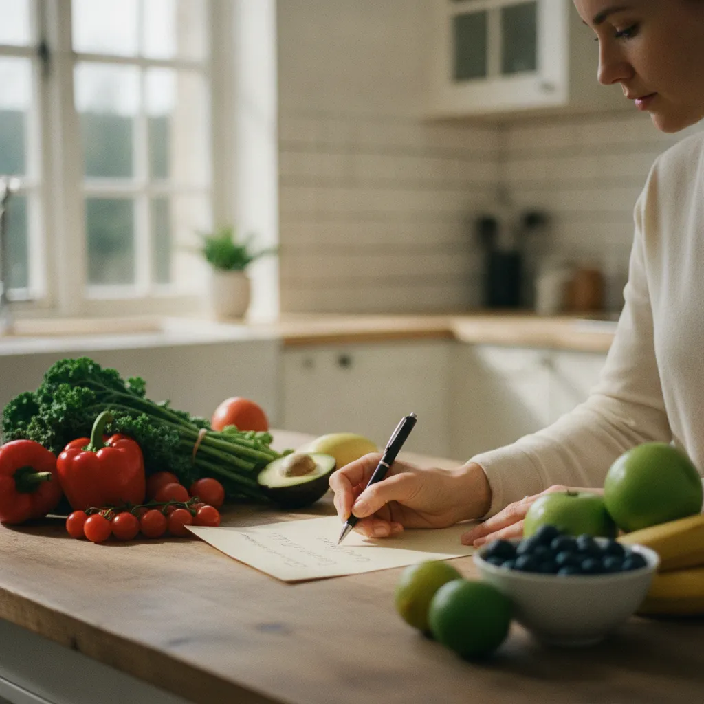 Préparer sa liste de courses est la première étape d'un batch cooking réussi
