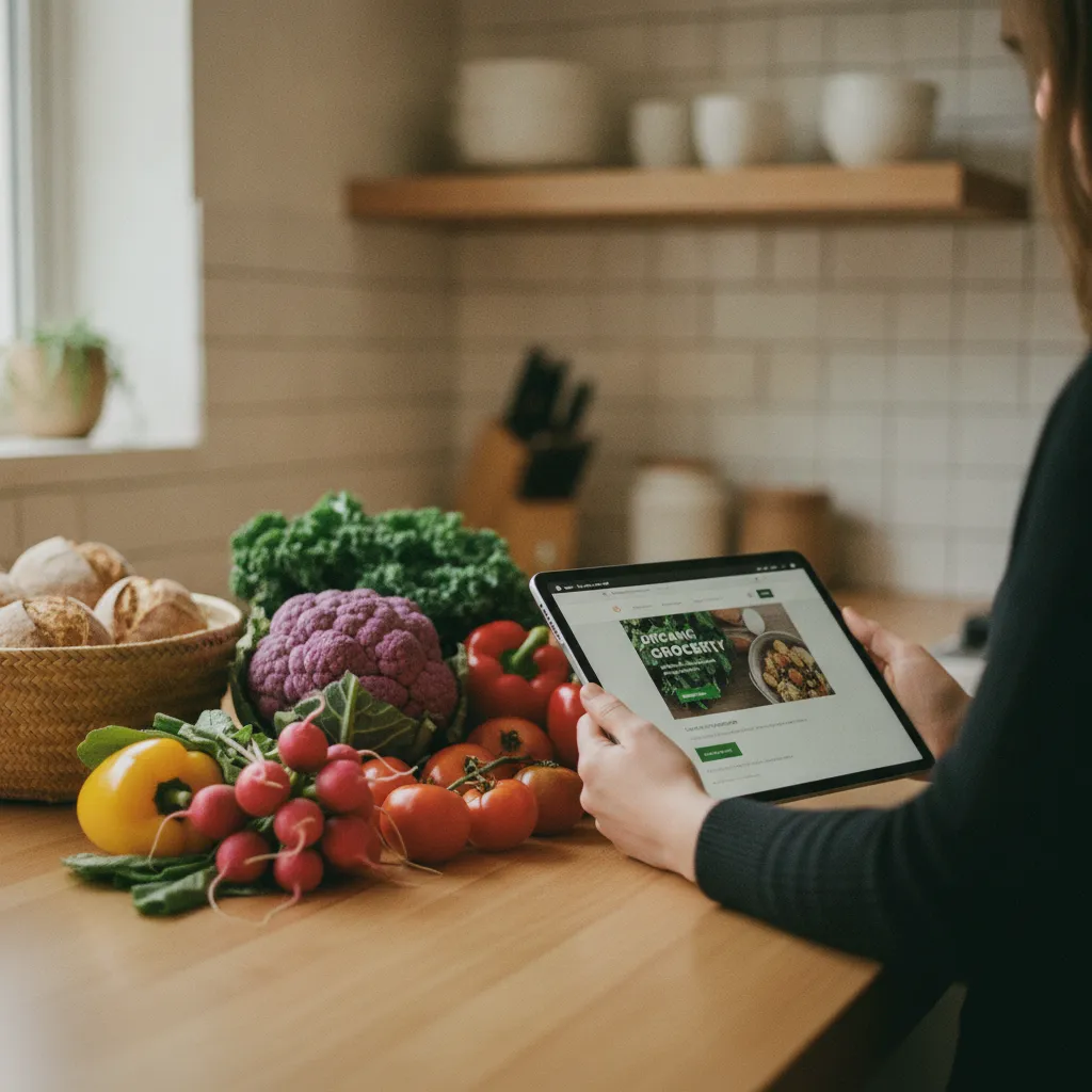 La navigation sur le site Biocoop permet de sélectionner son magasin et de composer son panier en quelques clics