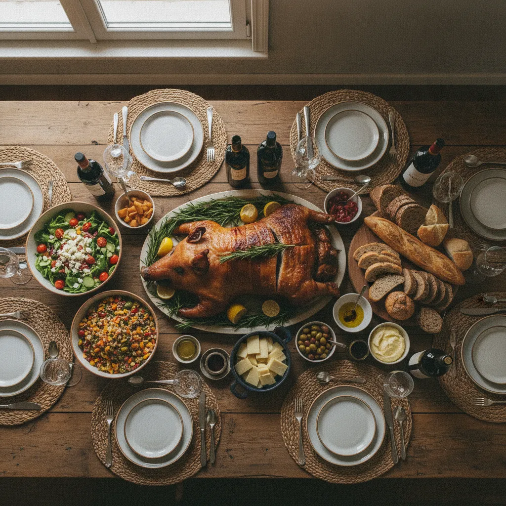 Un buffet généreux pour recevoir dix convives lors d'un anniversaire