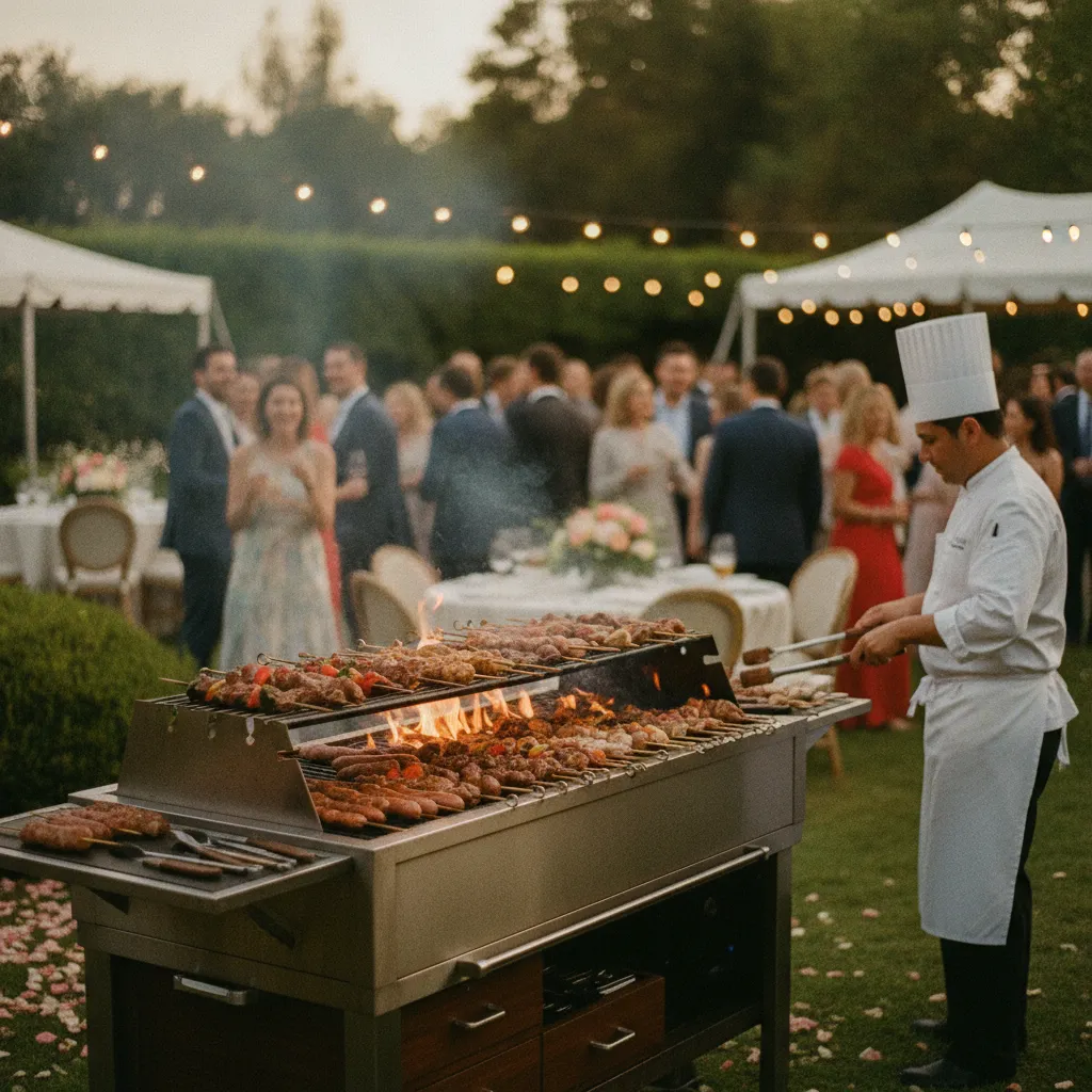 Le barbecue géant en plein air : un format convivial idéal pour un mariage estival