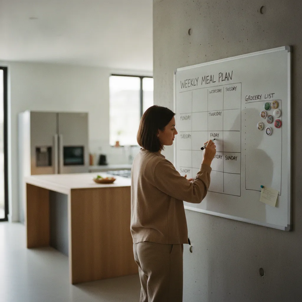 Organiser ses menus sur un tableau aide à visualiser la semaine complète