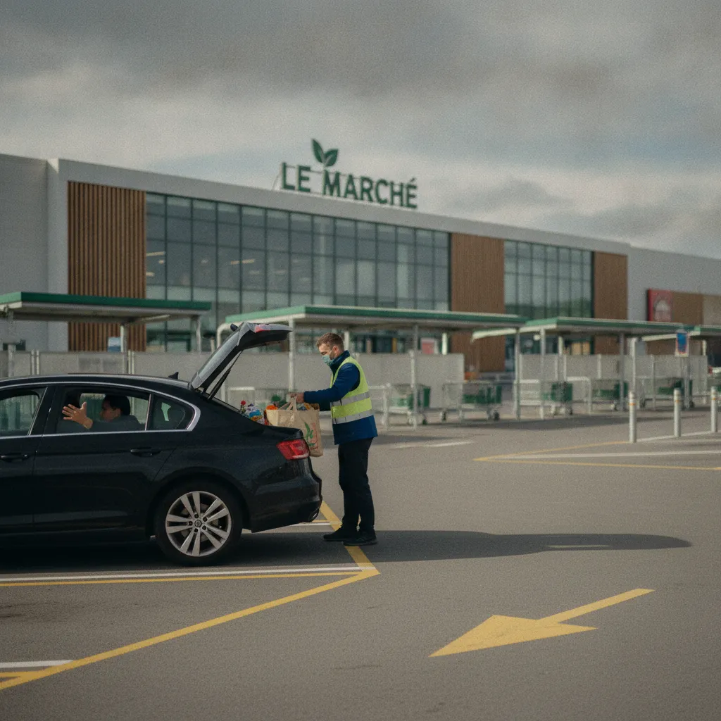 Le retrait Drive permet de récupérer ses courses sans quitter sa voiture