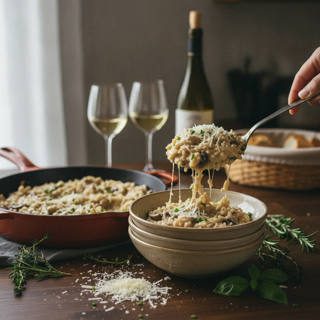 Le risotto crémeux aux champignons se prépare en 25 minutes et impressionne toujours