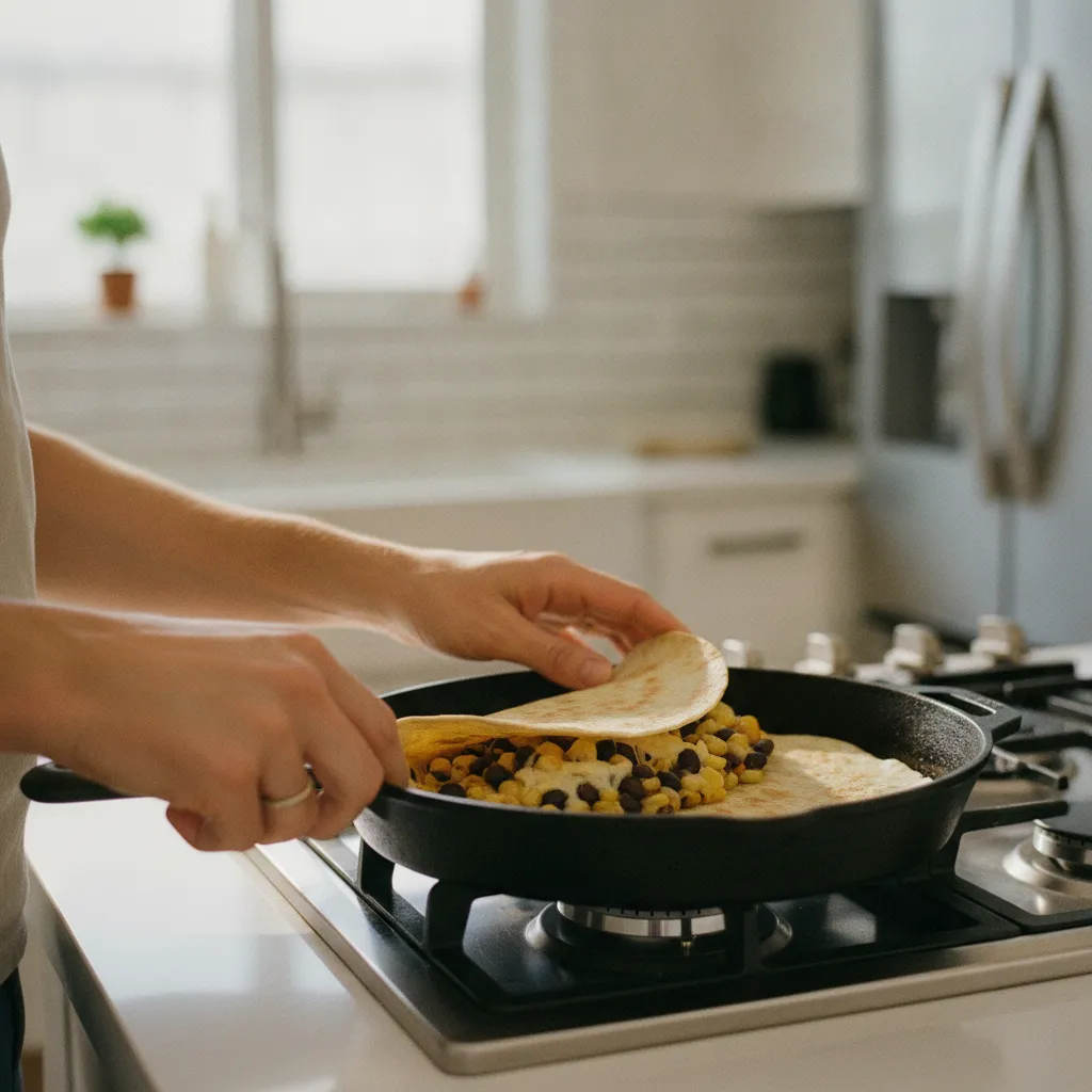 Quesadillas aux haricots noirs et maïs : un plat végétarien gourmand en 13 minutes