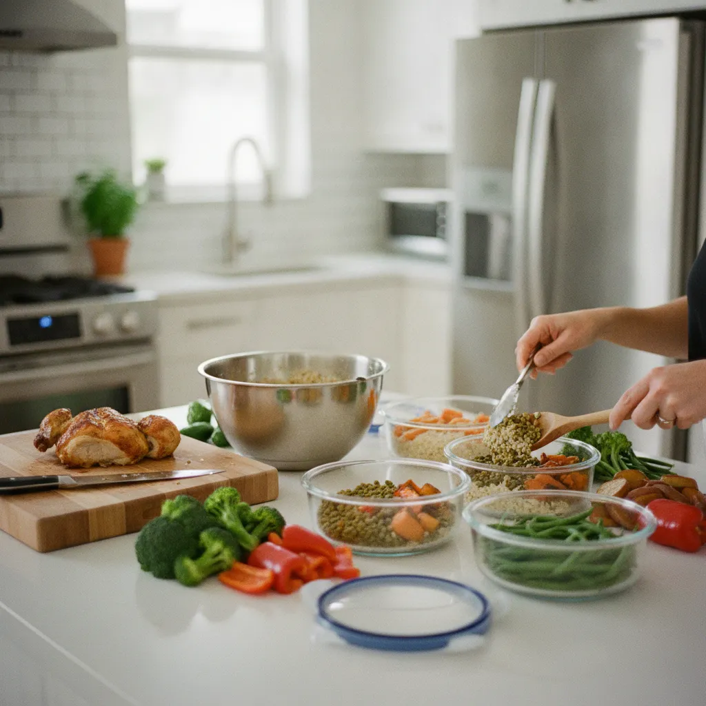 Préparer ses repas à l'avance facilite le respect du tableau alimentation équilibrée