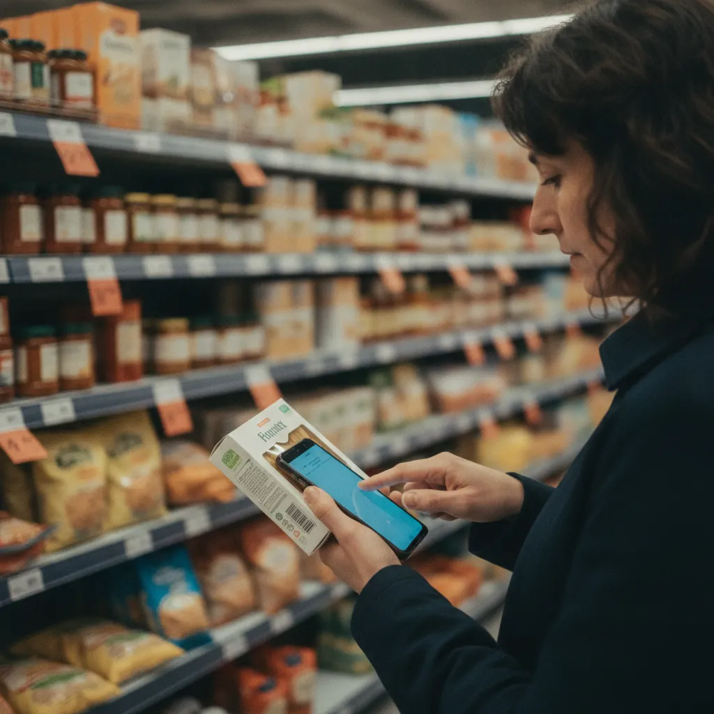 Le scan de code-barres permet d'enregistrer rapidement les calories de chaque produit acheté