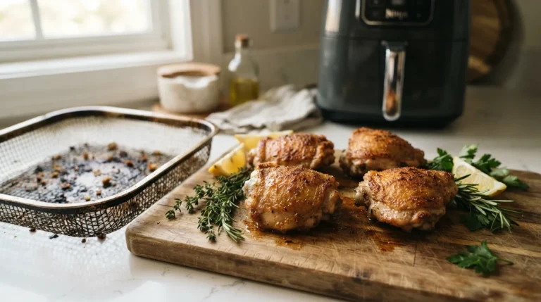 Cuisses de poulet à l'airfryer : peau croustillante en 25 minutes